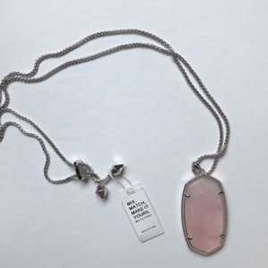 Kendra Scott Silver Rose Quartz Pendant